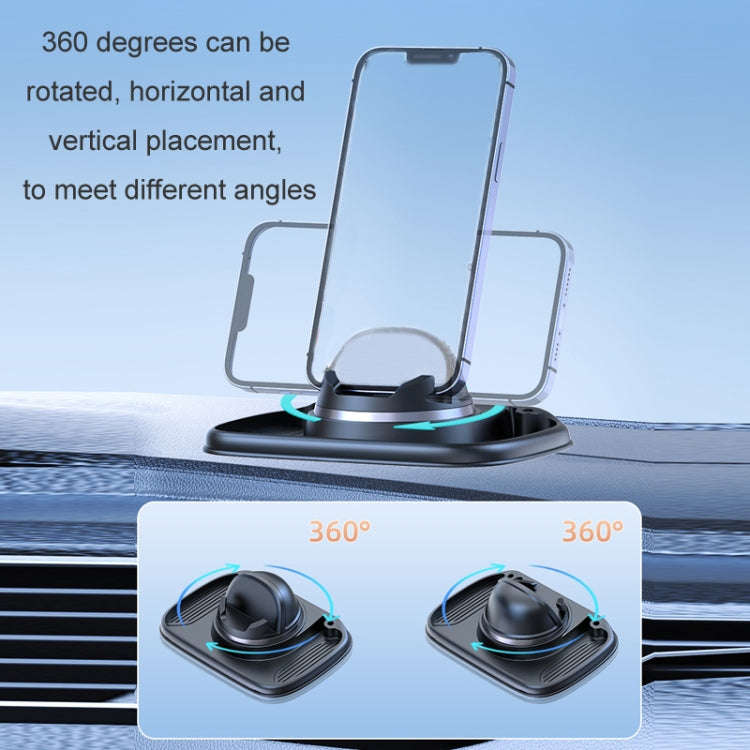 3 In 1 Multifunctional Car Phone Holder Dashboard Bracket Decoration(Black)