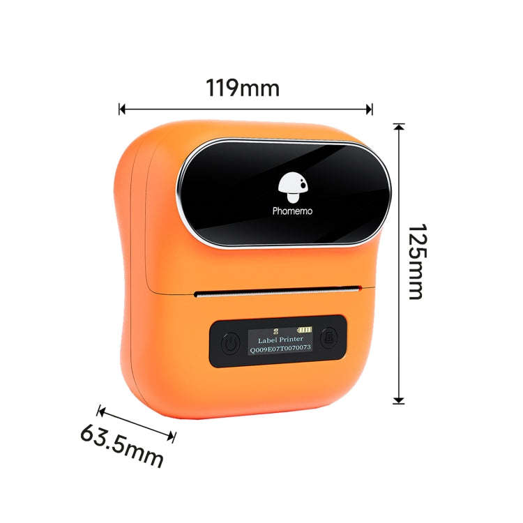 Phomemo M220 Jewelry Clothing Tags Bluetooth Thermist Strip Tag Printer(Orange)