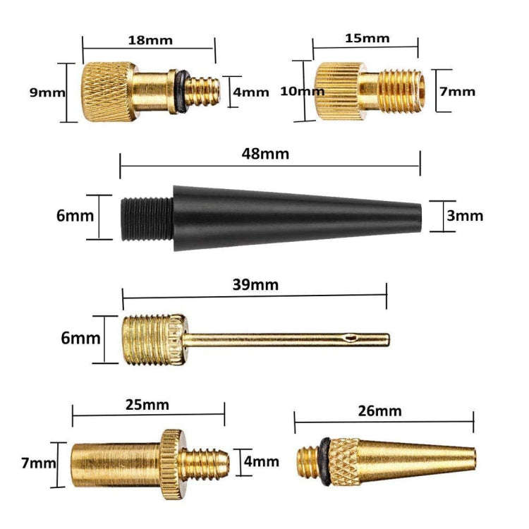 10 in 1 SV/AV/DV Bicycle Valve Adapter Set Bike Ball Pump Accessories