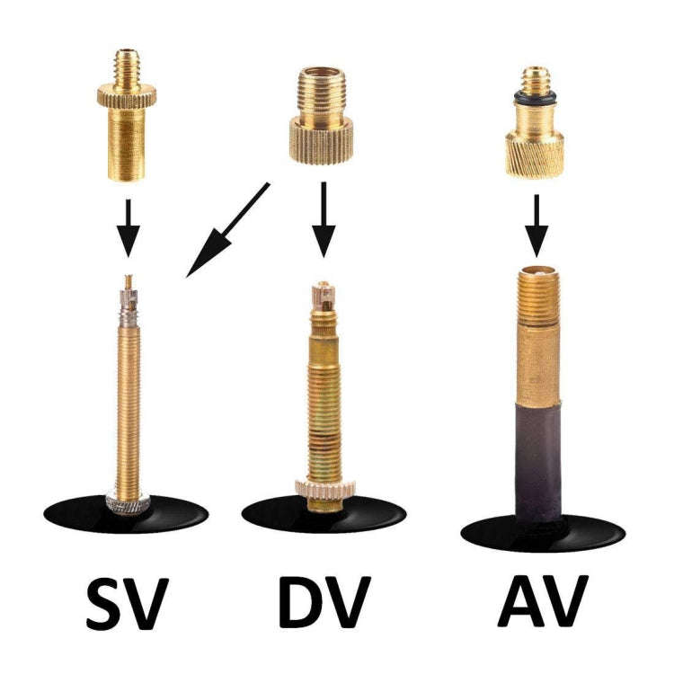 10 in 1 SV/AV/DV Bicycle Valve Adapter Set Bike Ball Pump Accessories