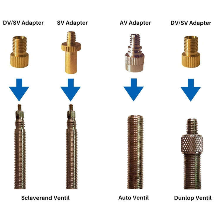 10 in 1 SV/AV/DV Bicycle Valve Adapter Set Bike Ball Pump Accessories