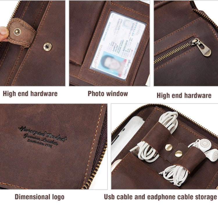 HUMERPAUL Tablet Protective Leather Case Handbag Business Leather Computer Bag(Black)