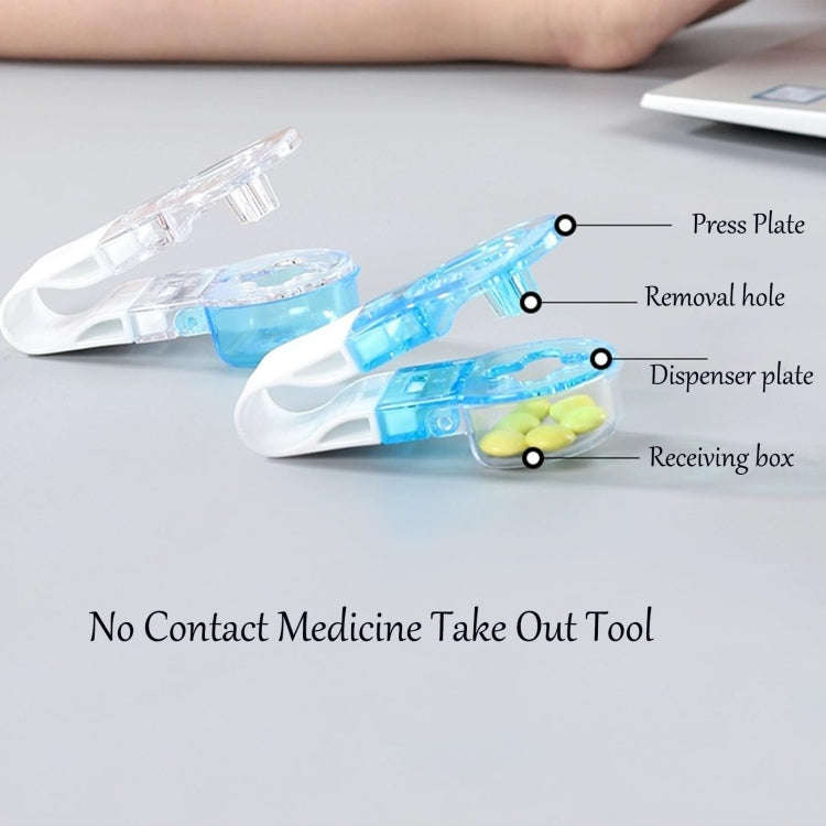 Portable Pill Taker Tablets Pills Blister Pack Opener Pills Box Case(Transparent)