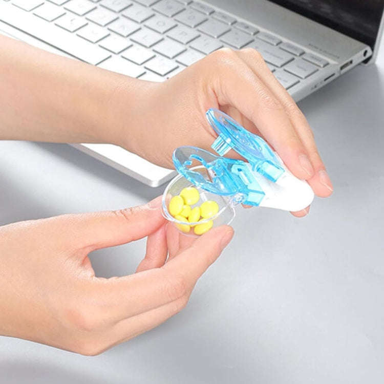 Portable Pill Taker Tablets Pills Blister Pack Opener Pills Box Case(Transparent)