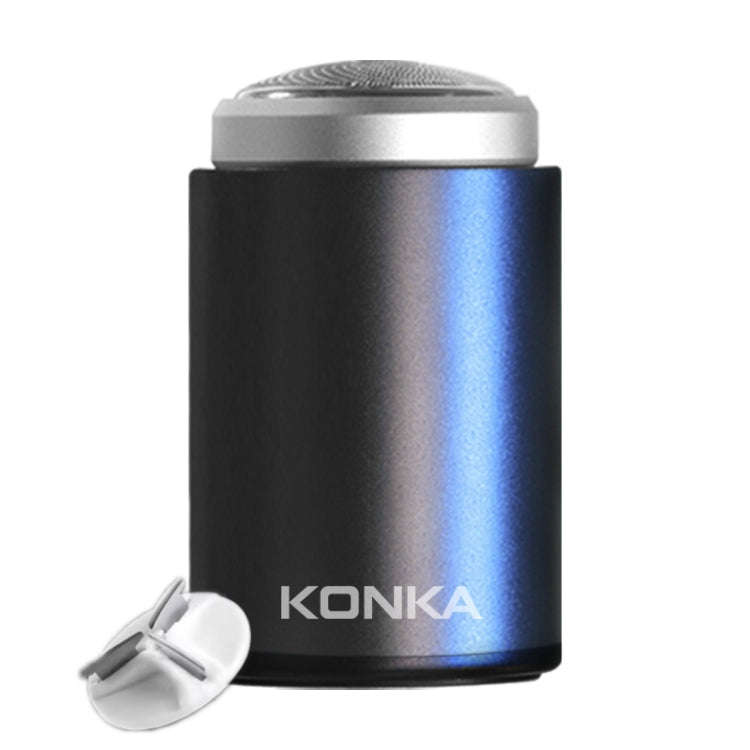 KONKA Mini Portable Razor Outdoor Waterproof Men Razor, Color: Black+1 Knife Head