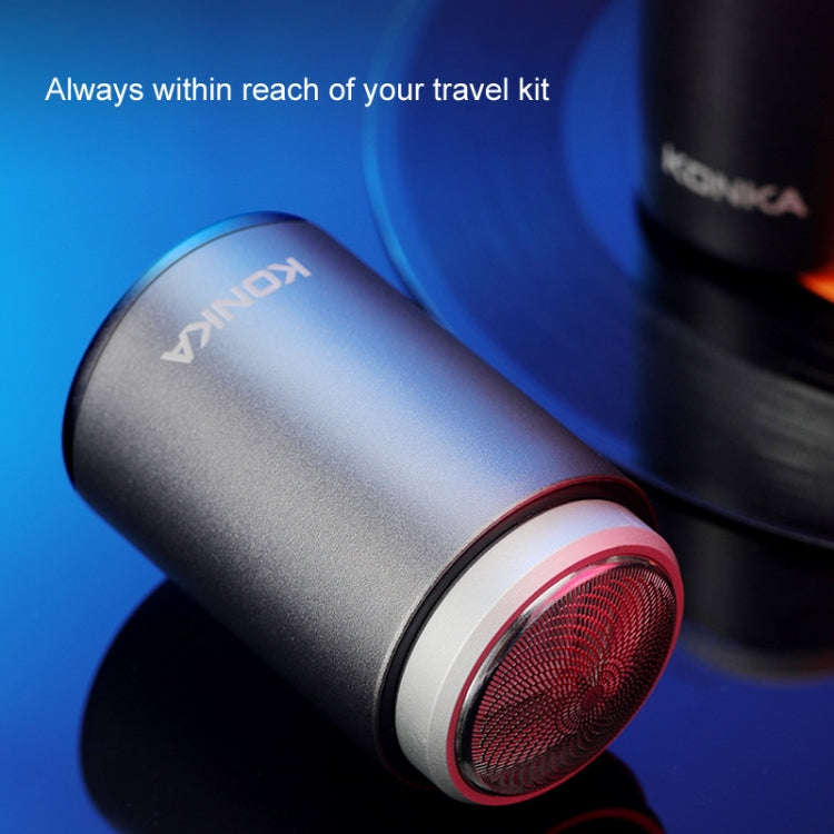 KONKA Mini Portable Razor Outdoor Waterproof Men Razor, Color: Black+1 Knife Head