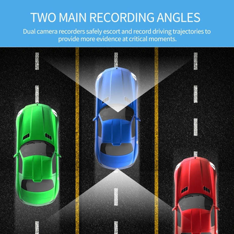 FISANG 2K HD Night Vision Car WIFI Car Driving Recorder, Style: Dual Recording 2K+720P