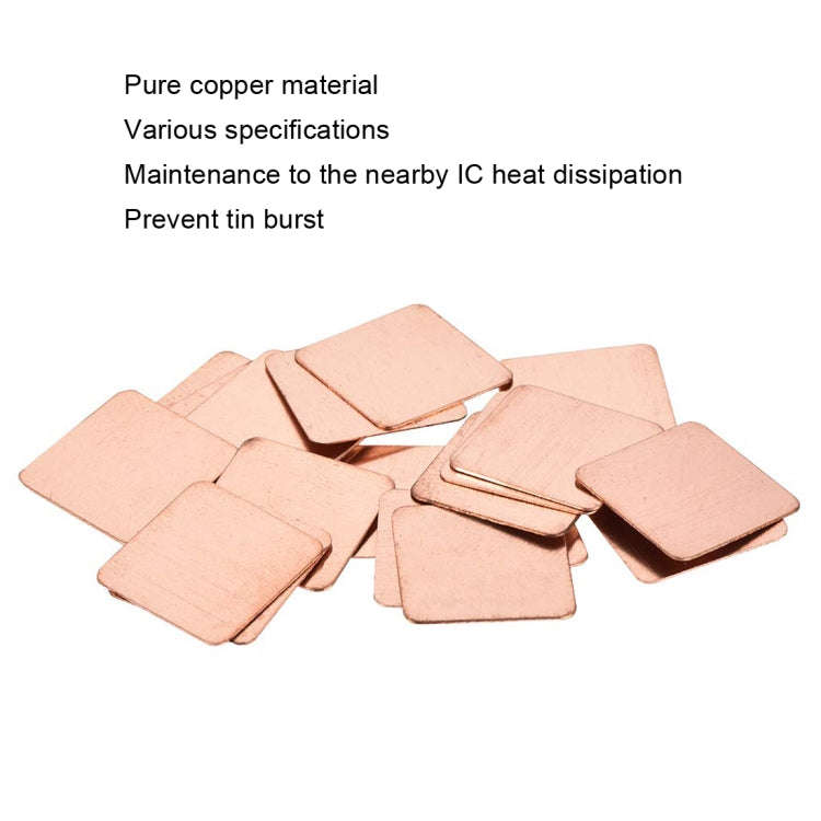 20pcs Laptop Cooling Copper Heat Sink Thermal Conductive Tabs Cell Phone Computer Graphics Card H...