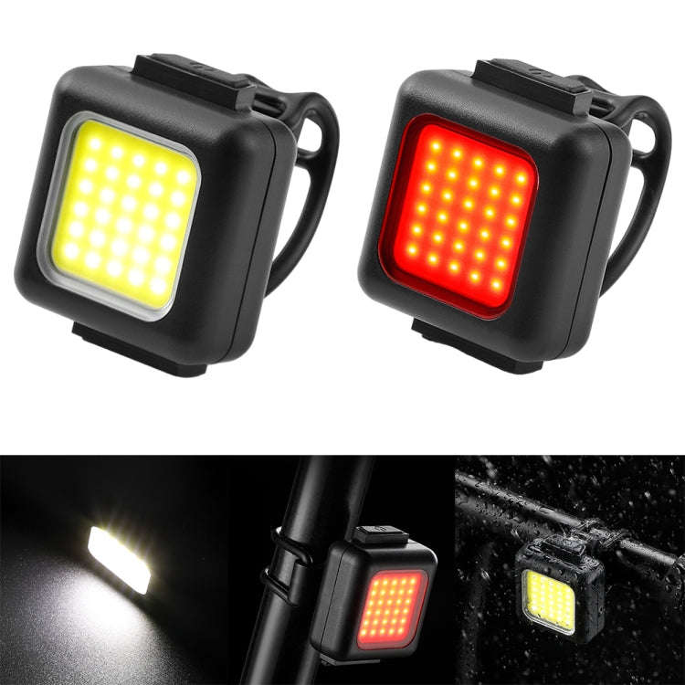 COB Lamp Beads Mini Mountain Bike Light USB Rechargeable Cycling Waterproof MTB Road Bike Lamp, C...