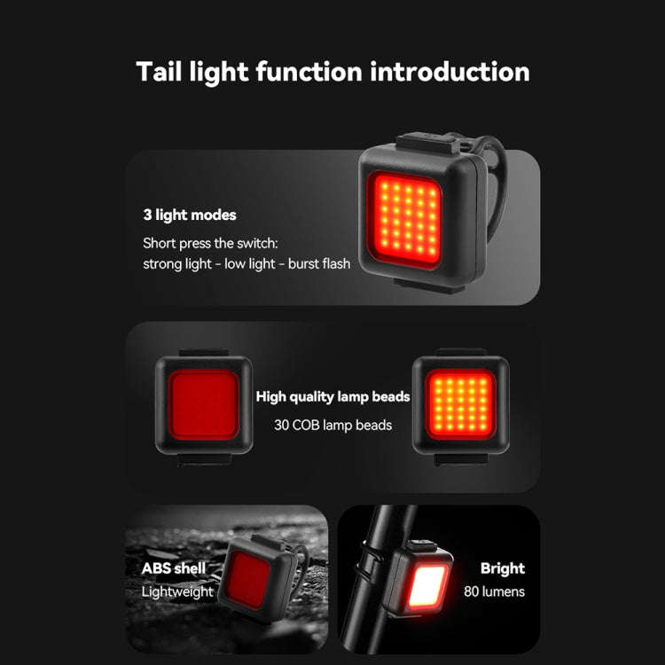 COB Lamp Beads Mini Mountain Bike Light USB Rechargeable Cycling Waterproof MTB Road Bike Lamp, C...