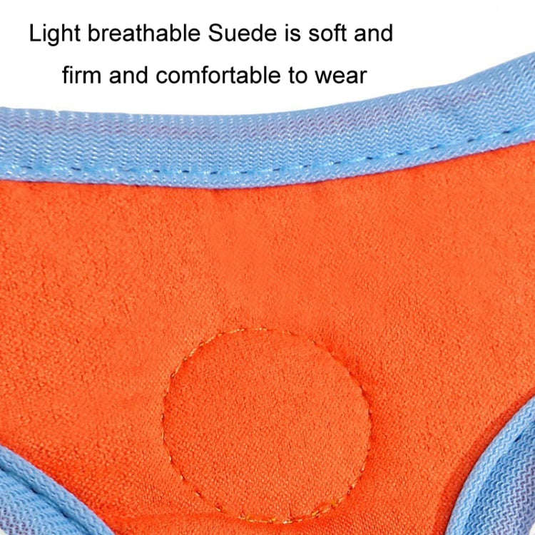 Pet Dog Harness Reflective Anti-break-off Vest-style Leash, Color: Suede Orange(L)