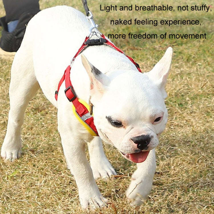 Pet Dog Harness Reflective Anti-break-off Vest-style Leash, Color: Mesh Classic Red(M)