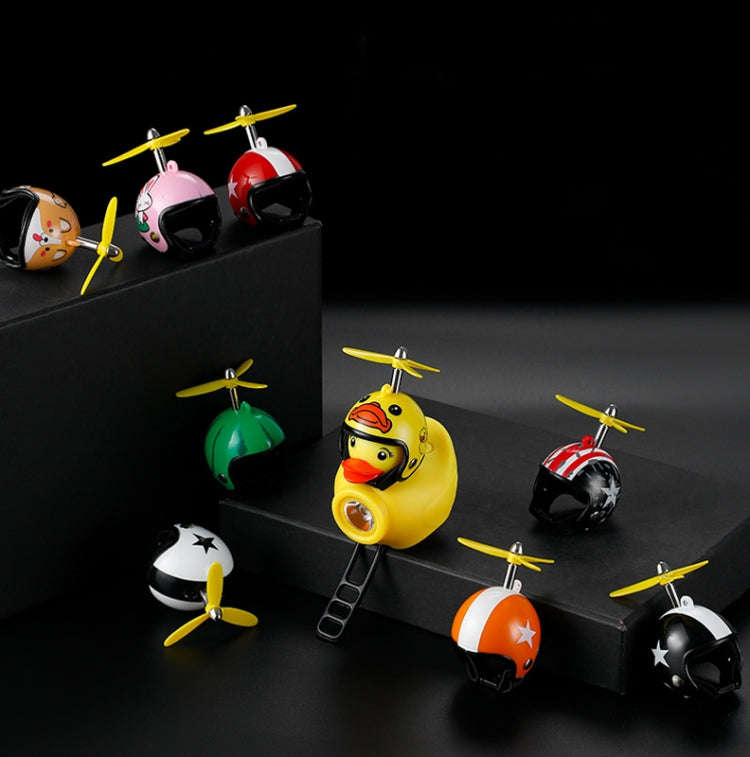 Yellow Duck Bike Bell Handlebar Headlight Car Ornaments Cycling Accessories Helmets Decor(Little ...