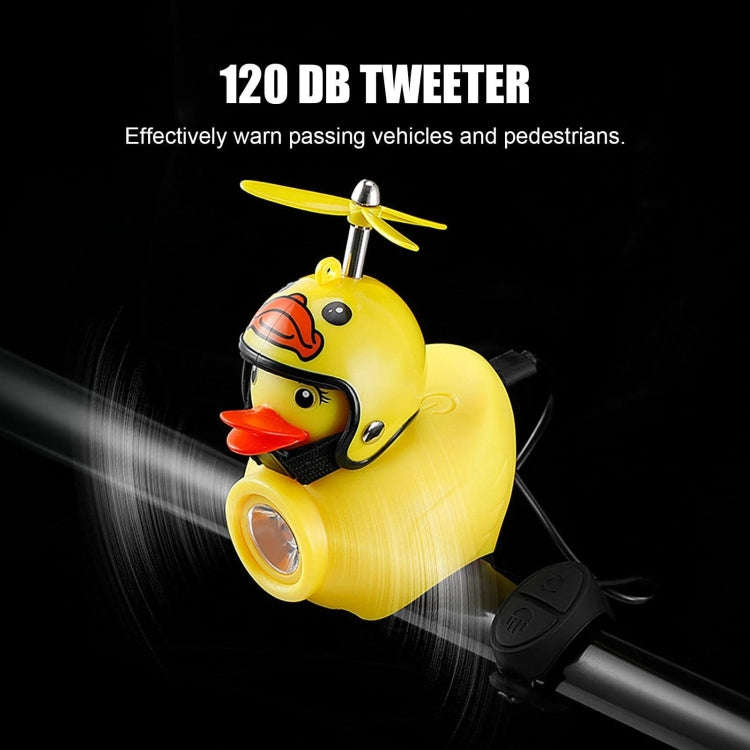 Yellow Duck Bike Bell Handlebar Headlight Car Ornaments Cycling Accessories Helmets Decor(Little ...