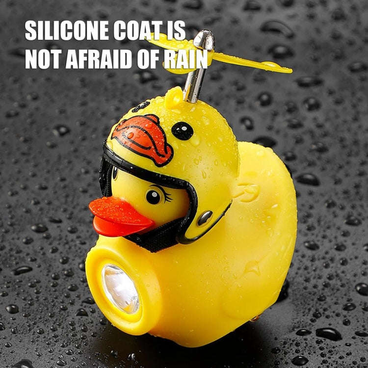 Yellow Duck Bike Bell Handlebar Headlight Car Ornaments Cycling Accessories Helmets Decor(Little ...