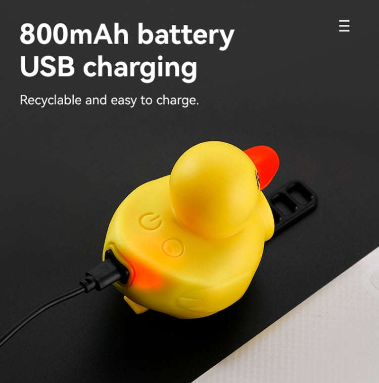 Yellow Duck Bike Bell Handlebar Headlight Car Ornaments Cycling Accessories Helmets Decor(Little ...