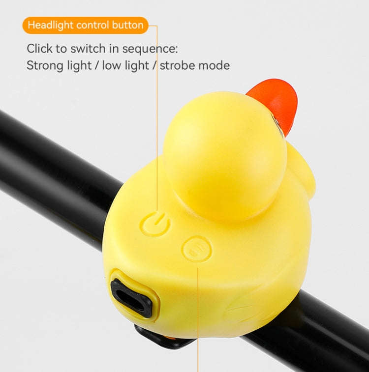 Yellow Duck Bike Bell Handlebar Headlight Car Ornaments Cycling Accessories Helmets Decor(Star He...