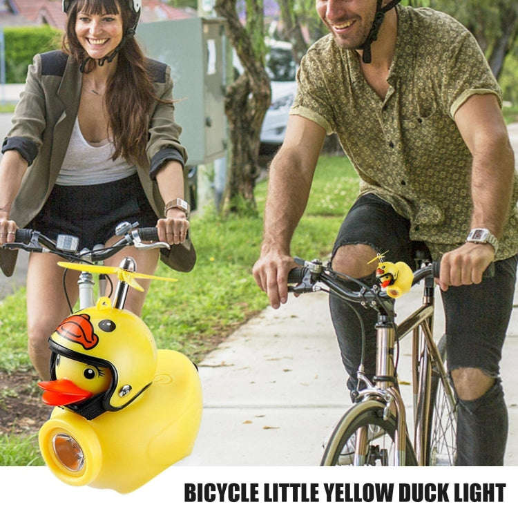 Yellow Duck Bike Bell Handlebar Headlight Car Ornaments Cycling Accessories Helmets Decor(Little ...