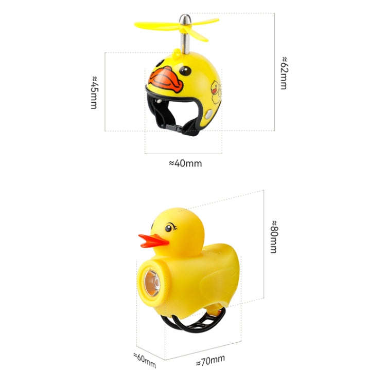 Yellow Duck Bike Bell Handlebar Headlight Car Ornaments Cycling Accessories Helmets Decor(Dog Hel...