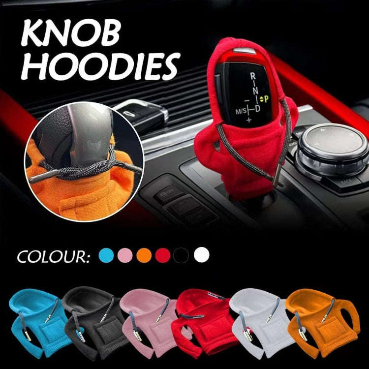 2pcs Car Gear Shift Brake Handle Hoodie Decorative Cover(Red)