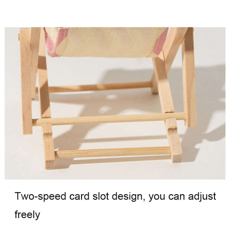 Wooden Craft Mini Desktop Ornament Photography Toys Beach Chair Phone Holder, Style: A