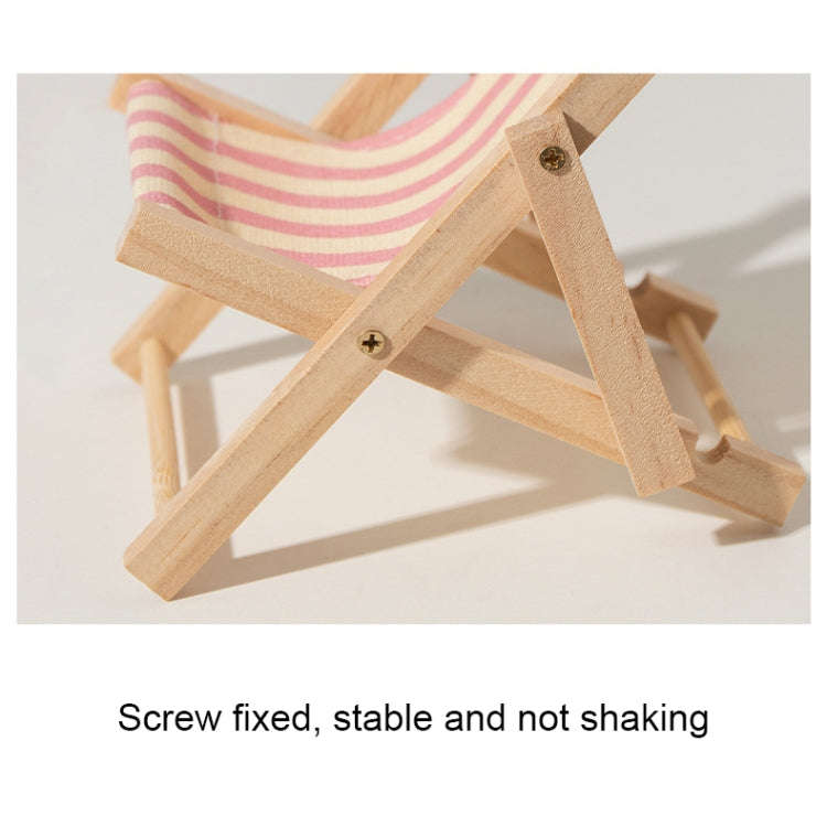 Wooden Craft Mini Desktop Ornament Photography Toys Beach Chair Phone Holder, Style: D