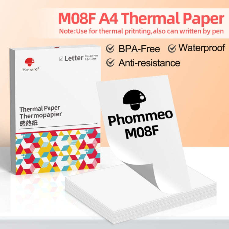 For Phomemo M08F 200sheets Thermal Printing Paper Compatible for MR.IN Brother Pocket Jet / MT800...
