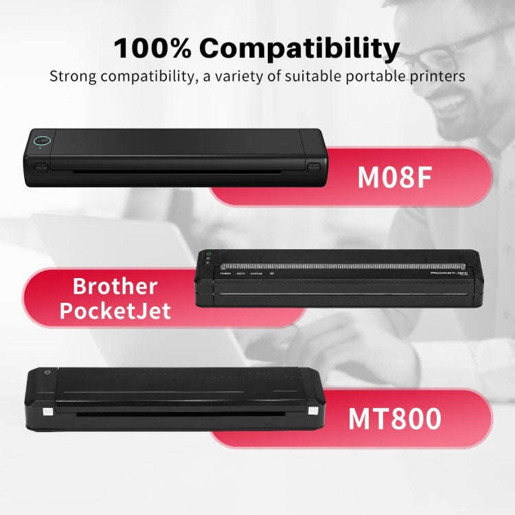 For Phomemo M08F 200sheets Thermal Printing Paper Compatible for MR.IN Brother Pocket Jet / MT800...