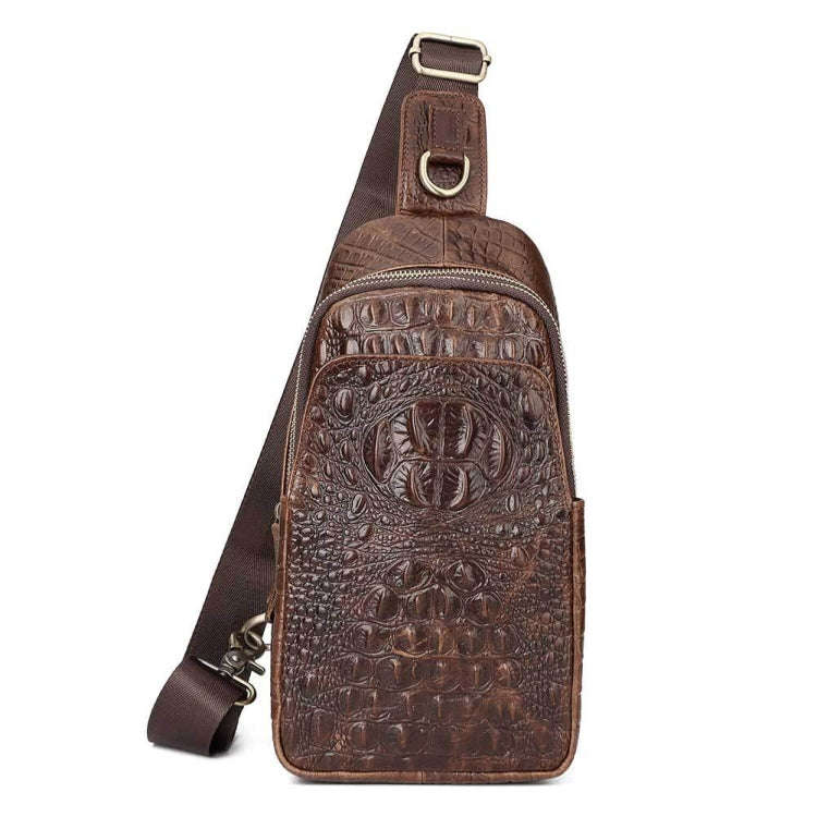 HUMERPAUL Men Shoulder Bag Leather Crossbody Bag(Coffee)