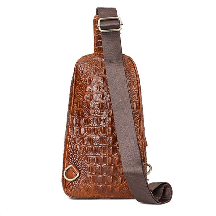 HUMERPAUL Men Shoulder Bag Leather Crossbody Bag(Light Brown)