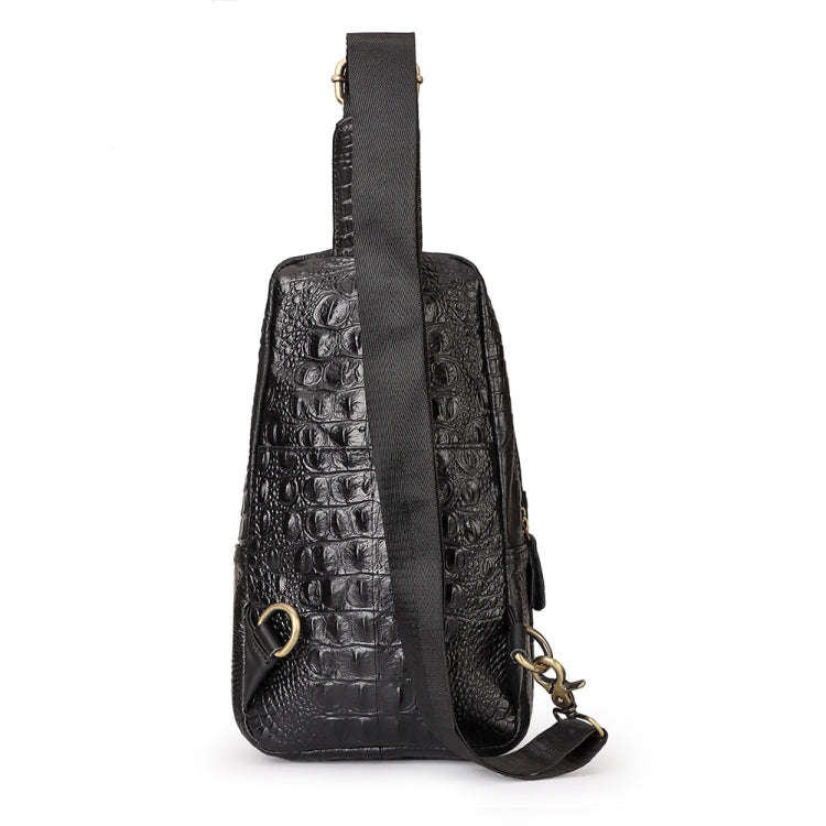 HUMERPAUL Men Shoulder Bag Leather Crossbody Bag(Black)