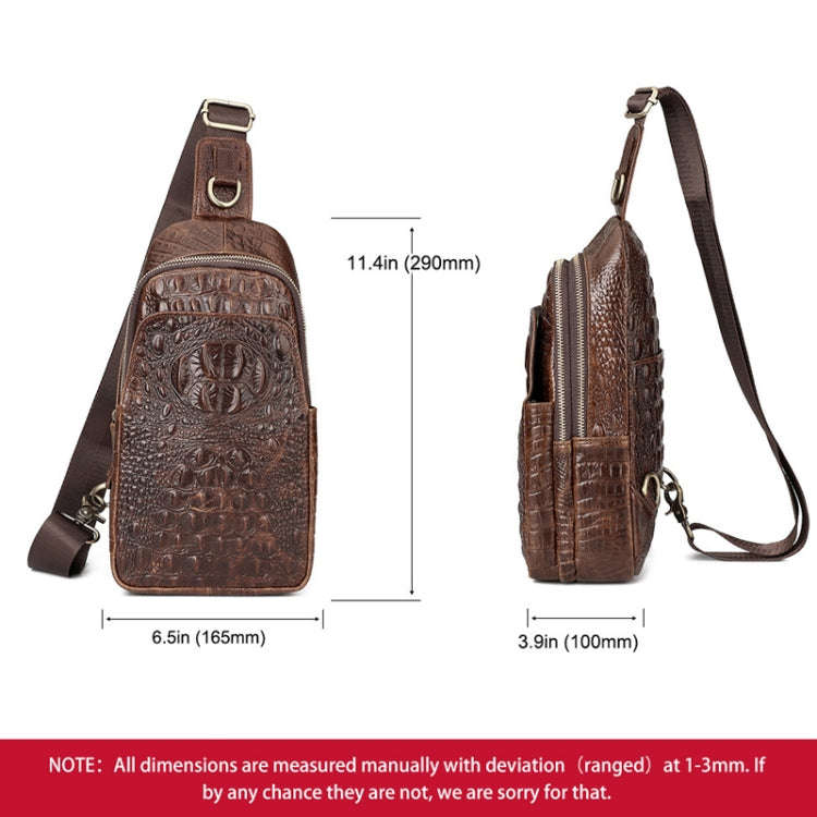 HUMERPAUL Men Shoulder Bag Leather Crossbody Bag(Light Brown)
