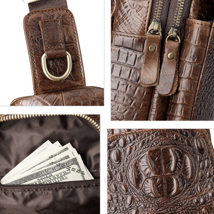 HUMERPAUL Men Shoulder Bag Leather Crossbody Bag(Black)