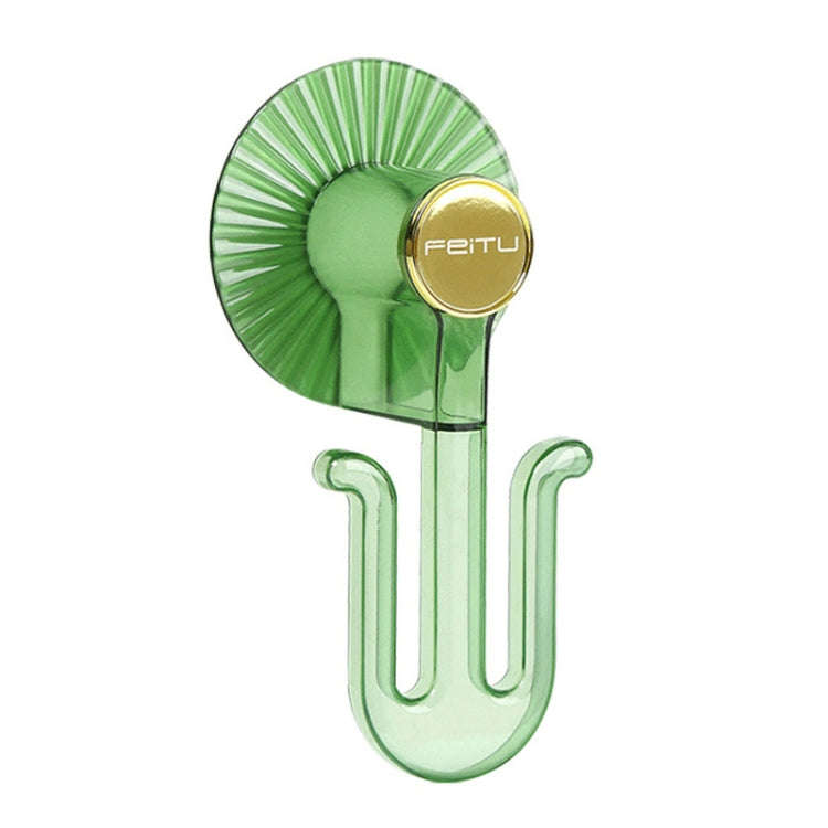 Bathroom Punch-Free Wall-Mounted Slipper Rack Transparent Hook Storage Rack(Dark Green Gold)