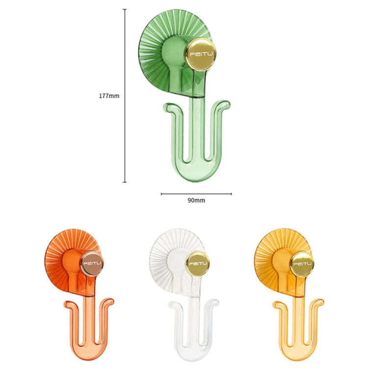 Bathroom Punch-Free Wall-Mounted Slipper Rack Transparent Hook Storage Rack(Dark Green Gold)