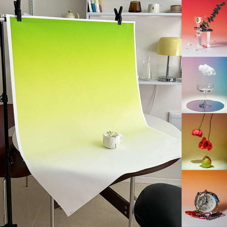 106x144cm Gradient Background Paper Photography Portrait Photo Props(Generic Green Island)