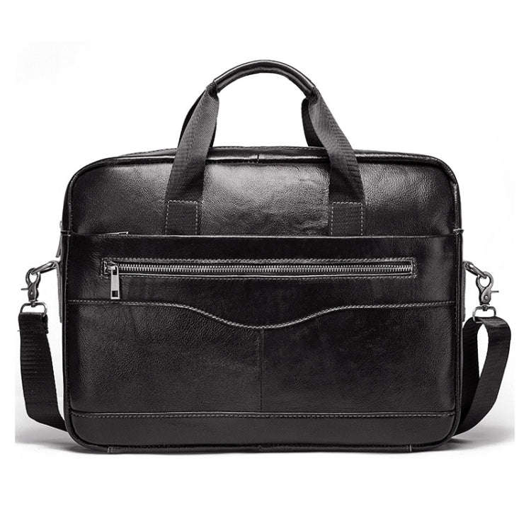 HUMERPAUL Men Leather Meter Bag Retro Messenger Bag Handbag Shoulder Bag(Black)