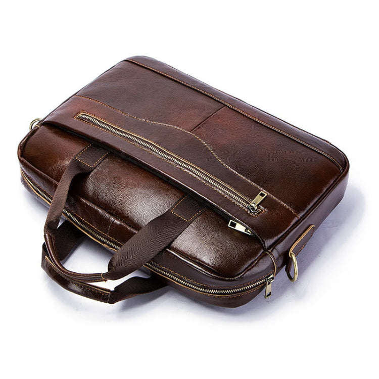 HUMERPAUL Men Leather Meter Bag Retro Messenger Bag Handbag Shoulder Bag(Black)