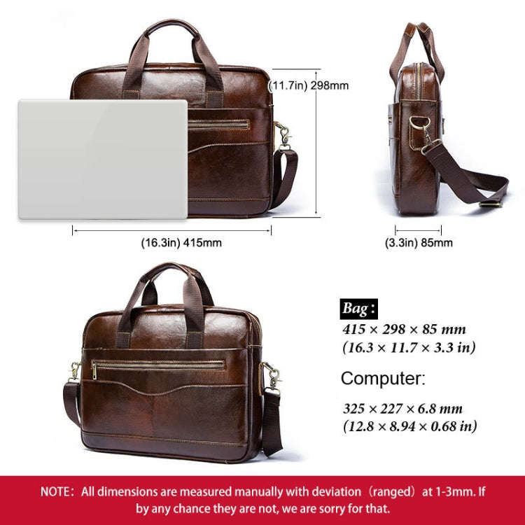 HUMERPAUL Men Leather Meter Bag Retro Messenger Bag Handbag Shoulder Bag(Black)