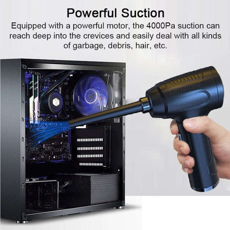 Vehicle-Mounted Home Rechargeable Vacuum Cleaner Keyboard Case Dust Blower(Black)