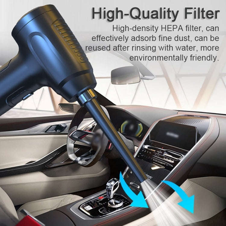 Vehicle-Mounted Home Rechargeable Vacuum Cleaner Keyboard Case Dust Blower(White)