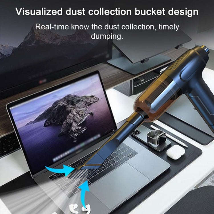 Vehicle-Mounted Home Rechargeable Vacuum Cleaner Keyboard Case Dust Blower(White)