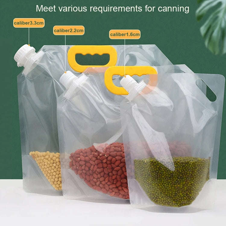 5pcs Portable Food Packaging Bag Grain Sealed Bag Fresh-keeping Storage Bag, Capacity: 1kg