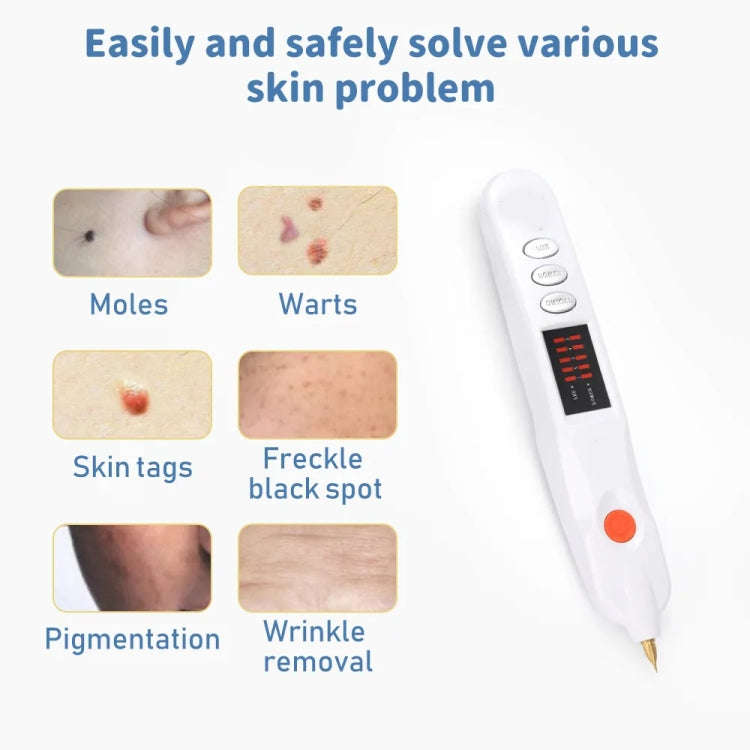 Spot Mole Pen Spot Removal Instrument Home Beauty Instrument, Spec: Charging Model EU Plug(White)