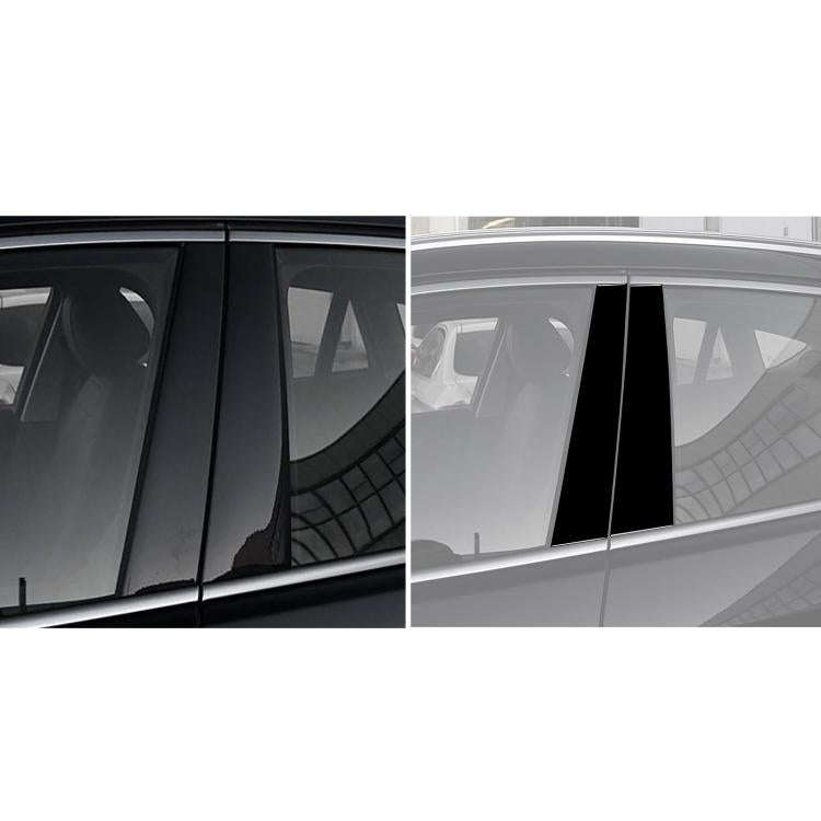 For 2014-2018 BMW X6 F16 Universal B-pillar Decorative Sticker for Left and Right Drive(Black)