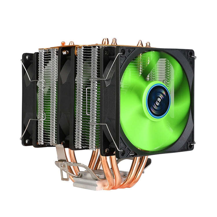 EVESKY 600 Desktop Computer 4 Copper Tube Mute CPU Cooling Fan, Color: No Light Three Fans