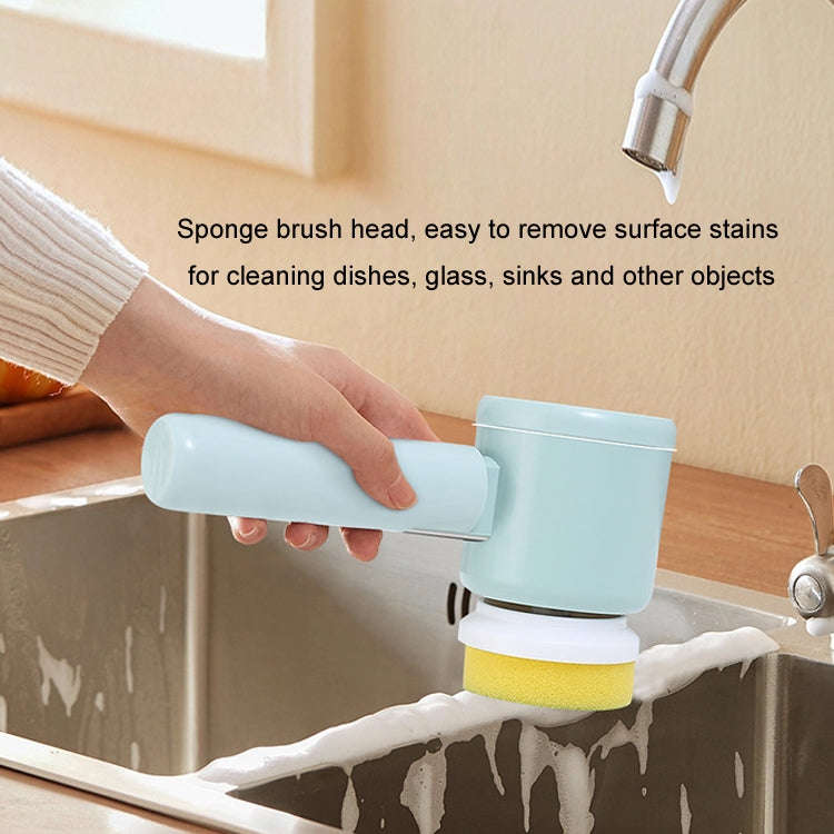 Multifunctional Handheld Wireless Folding Electric Cleaning Brush(Lemon Yellow)