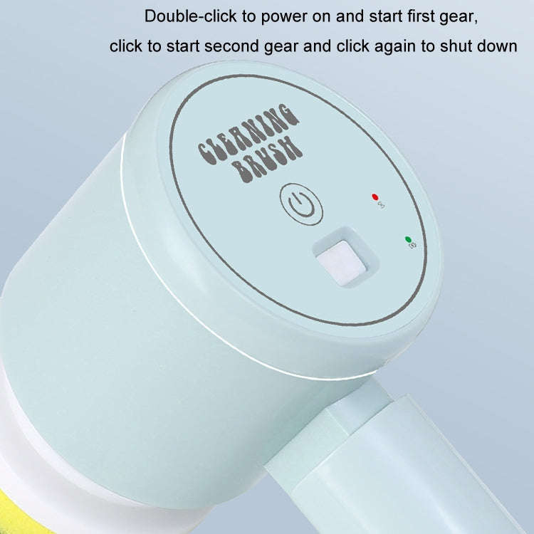 Multifunctional Handheld Wireless Folding Electric Cleaning Brush(Lemon Yellow)