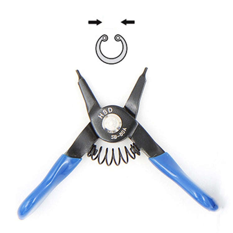 HSD SB-80A Internal For Hole Straight  10-25mm Compact Spring-Loaded Pliers Retaining Ring Pliers