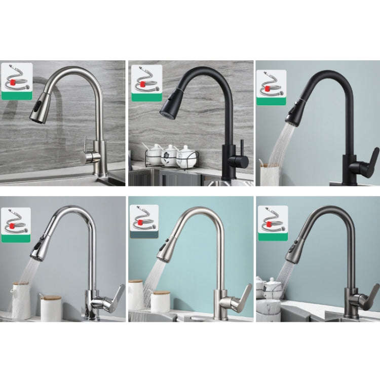 Kitchen Pull-out Universal Telescopic Hot & Cold Water Faucet, Specification: Copper Plating